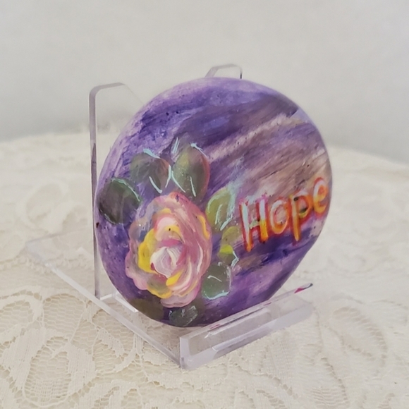 Handmade Colorful Inspirational Word Rock, Hope Word Rock - Picture 7 of 8
